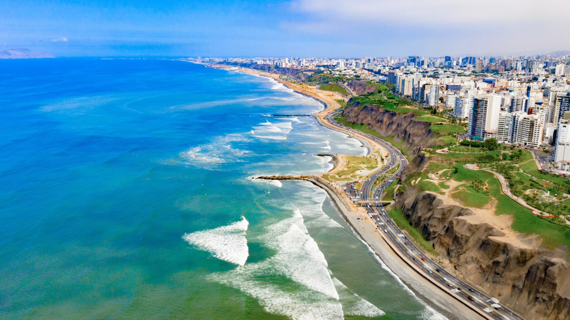 Costa Verde de Lima, acantilados de Miraflores